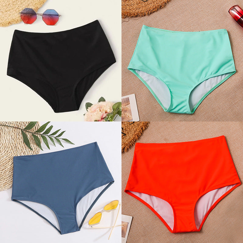 New Swimsuit Solid Color High Waist Pants Bikini Split Swimsuit Multicolor 0d311a02 83cf 424a 8d78 25d719b94f0b