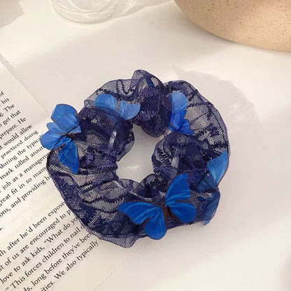 Women's Mesh Pig Intestine Ring Butterfly Hair Accessories 0d424180 c519 4df1 a02d d2e2d71a5f30