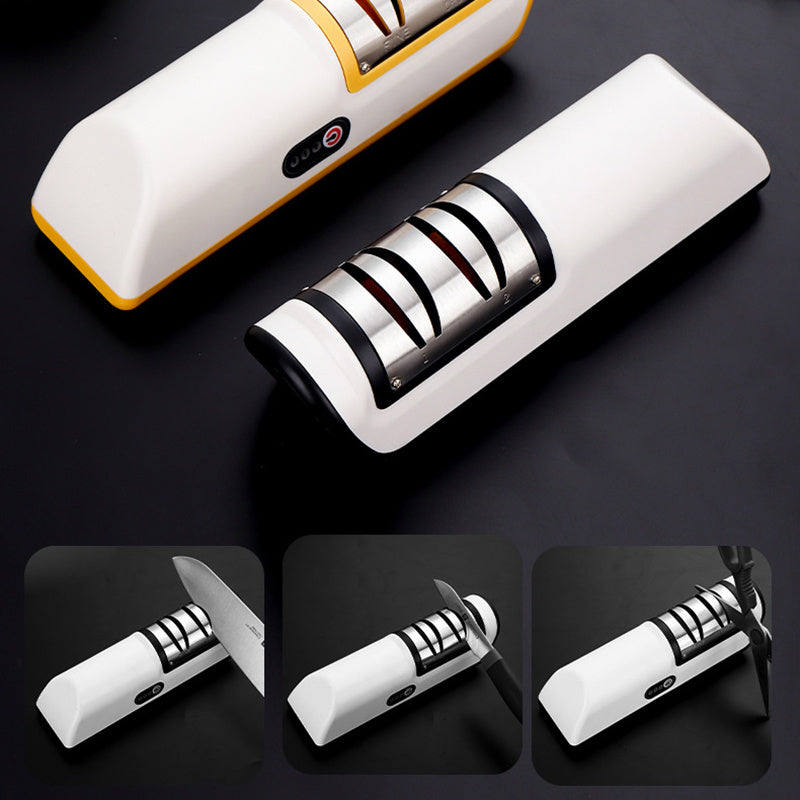 USB Rechargeable Electric Knife Sharpener Automatic Adjustable Kitchen Tool For Fast Sharpening Knives Scissors And Grinders 