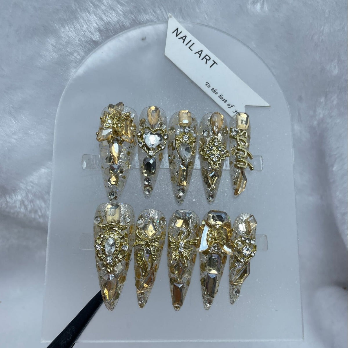 Handmade Wear Nail Luxury Elegant Advanced Heavy Industry Long Manicure 0d5c391b a9b0 46d4 948c 8e74e8b860a5