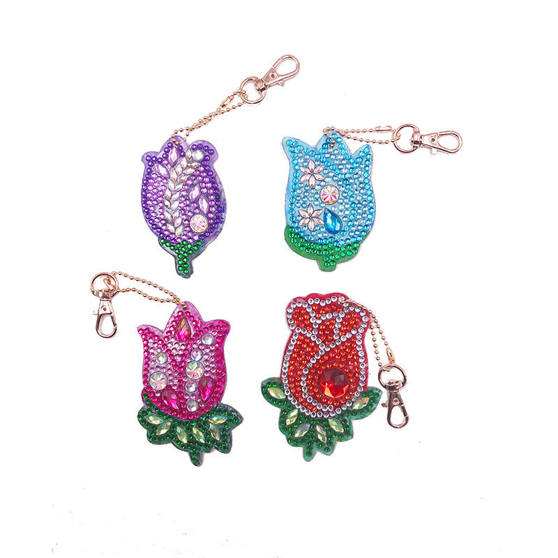 Special-shaped Diamond Painting Keychain Creative Children's Gift Cartoon Bird Bag Decoration Pendant 0d63d8cf 59dc 4133 9205