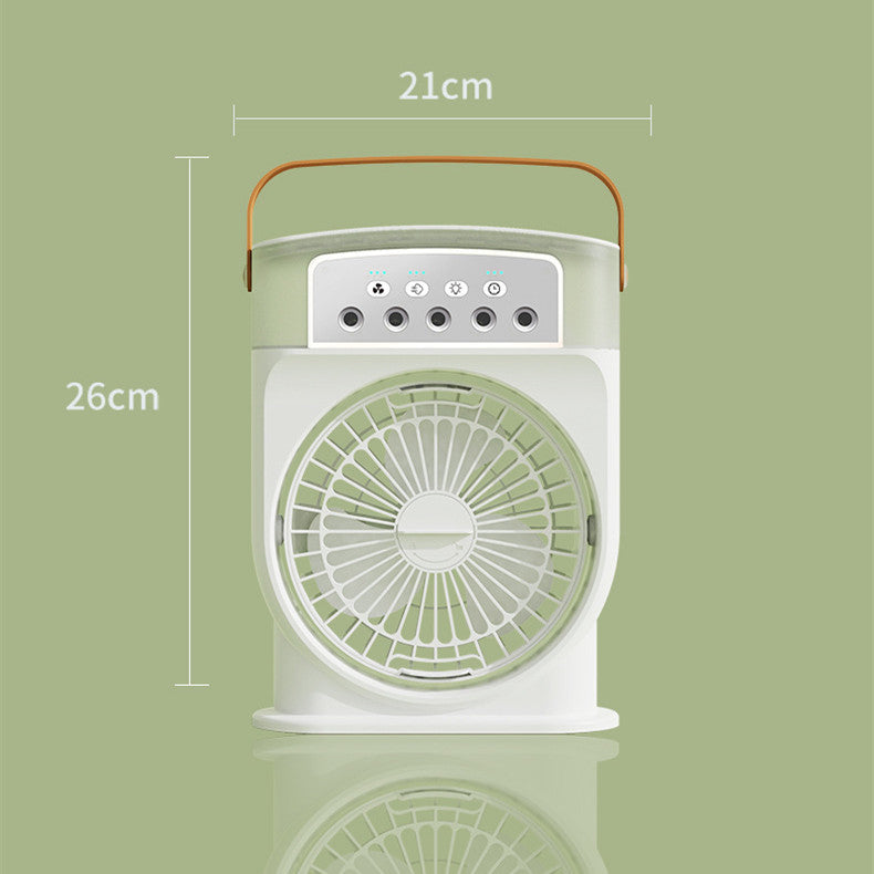 Portable USB Air Conditioner Cooling Fan With 5 Sprays 7 Color Light 600ML Water Tank Spray Mist Air Cooler Humidifiers 0d6ed