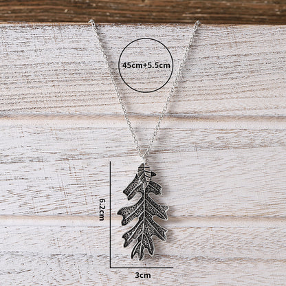Retro Simple Oak Leaf Pendant 0d76d52d c44b 4a4e 8975 09ad3fd95bb7