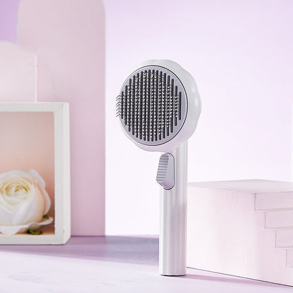 New Pet Cat Brush Hot Selling Hand-held Steel Wire Self-cleaning Comb Looper For Hair Removal 0de6020d f23d 4e78 96d7 7d0a37d