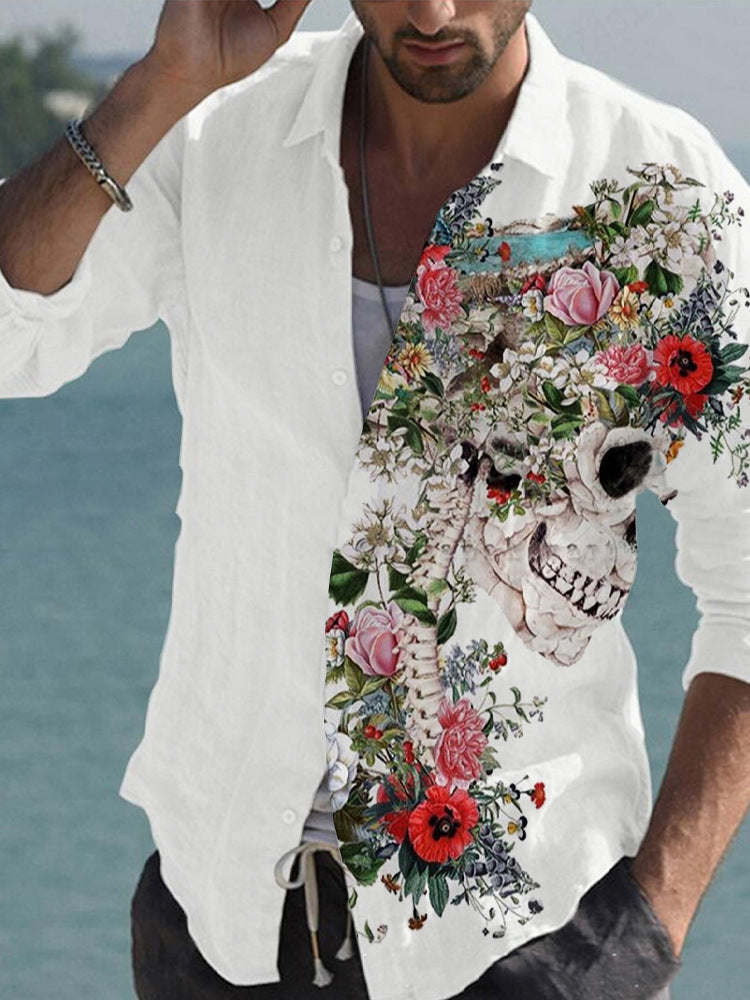 Color Matching Bamboo Linen Printed Men's Shirt 0e0196fc ef1c 4a4d 8768 cfe4f572ca73