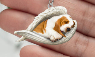 New Unique Dogs And Cats Sleeping Angel Pendant Car Key Ring 0e21a80b f448 4c29 a47c 3e0e73fa8eb0