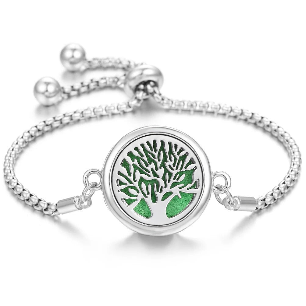 Lucky Tree Aromatherapy Oil Stainless Steel Alloy Bracelet 0e25ef09 7094 48ba bb3d c323cda7a6f5