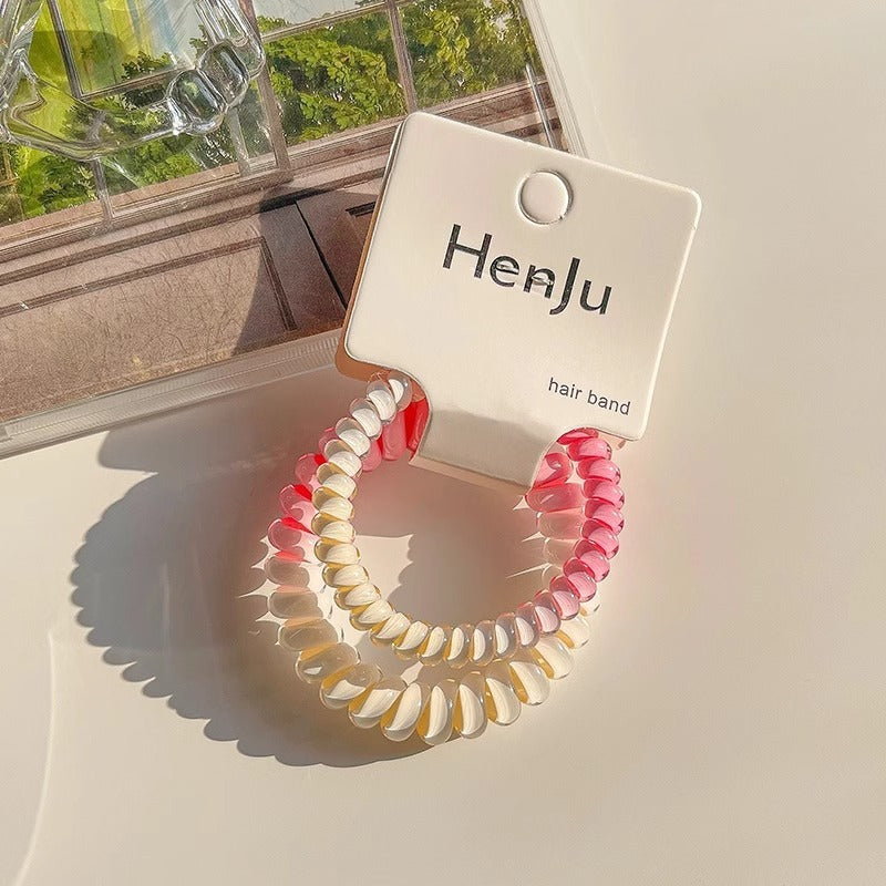 Telephone Wire Hair Ties Hair Rope Hair-binding High Elasticity Not Tight Hair 0e2e8694 51b2 4754 8b08 a12a576066bb