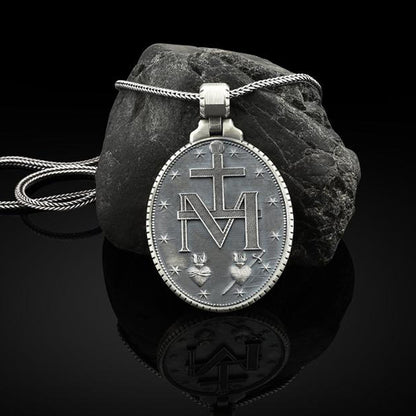 Virgin Mary Pendant Medal Religious Christian Stainless Steel Necklace 0e39941a 1c05 45b7 a971 0a9452f910ac