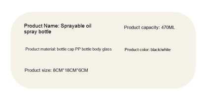 New Two-in-one Glass Oil Pot Kitchen Soy Sauce Bottle Atomization Bottle