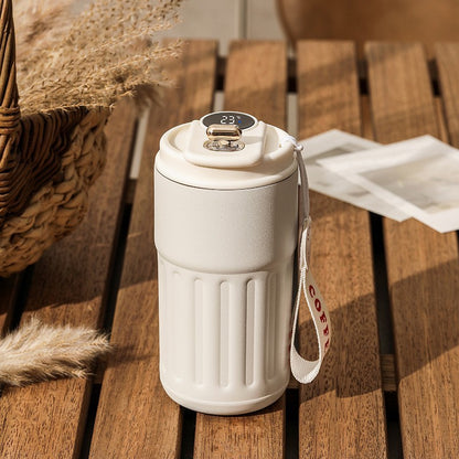 Smart Digital Thermal Bottle Portable Coffee Mug Stainless Steel Water Bottle In-Car Insulated Cup Keep Cold Vacuum Flasks 45