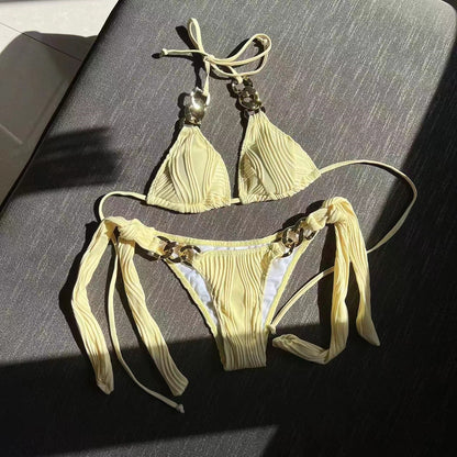 European And American Split Swimsuit Chain Bikini 0e53591a 2ccd 4ee3 8090 70c983239d69