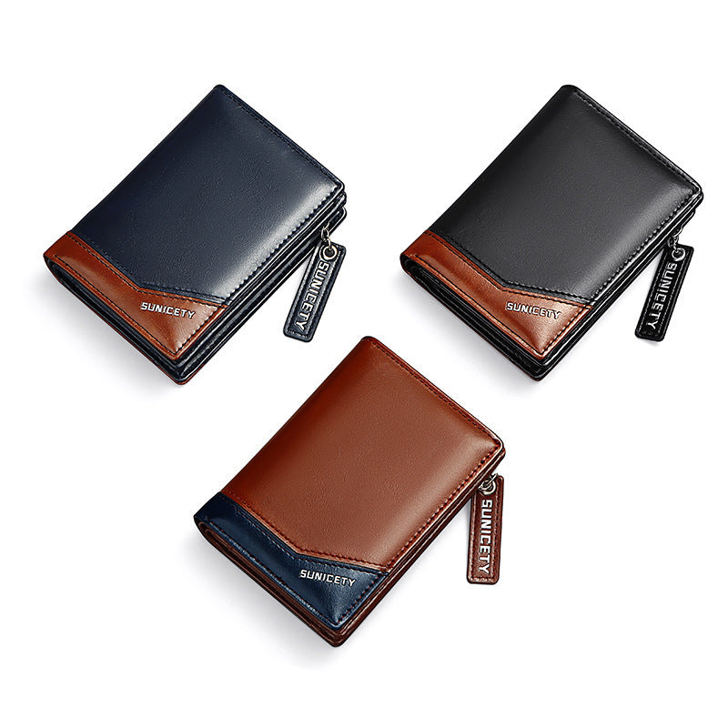 PU Leather Multifunctional Zipper Short Men's Wallet 0e7acbab ee4c 4ce9 b161 e120148df57f