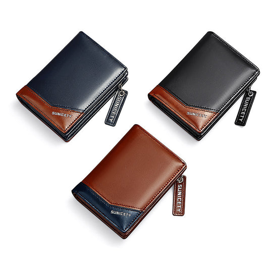 PU Leather Multifunctional Zipper Short Men's Wallet 0e7acbab ee4c 4ce9 b161 e120148df57f