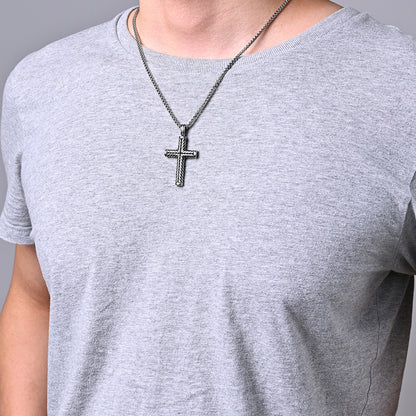 Men's Stainless Steel Casting Cross Pendant Necklace 0e7c1da6 1249 434a 8edb dd504405e278