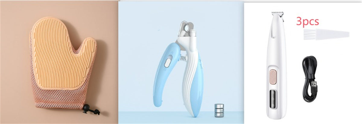 Pets Dog Paw Trimmer With LED Light Fully Waterproof Pet Hair Trimmer With LED Display Dog Clippers For Grooming Widen Blade 