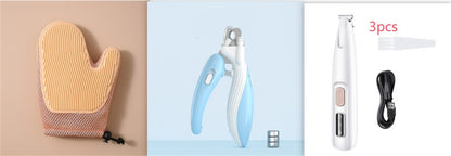 Pets Dog Paw Trimmer With LED Light Fully Waterproof Pet Hair Trimmer With LED Display Dog Clippers For Grooming Widen Blade 