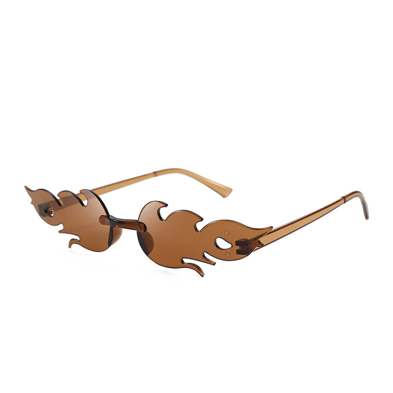 Flame Sunglasses Frameless Personality Colorful 0ea830a4 b8c2 4868 8dd2 030f7dc43142
