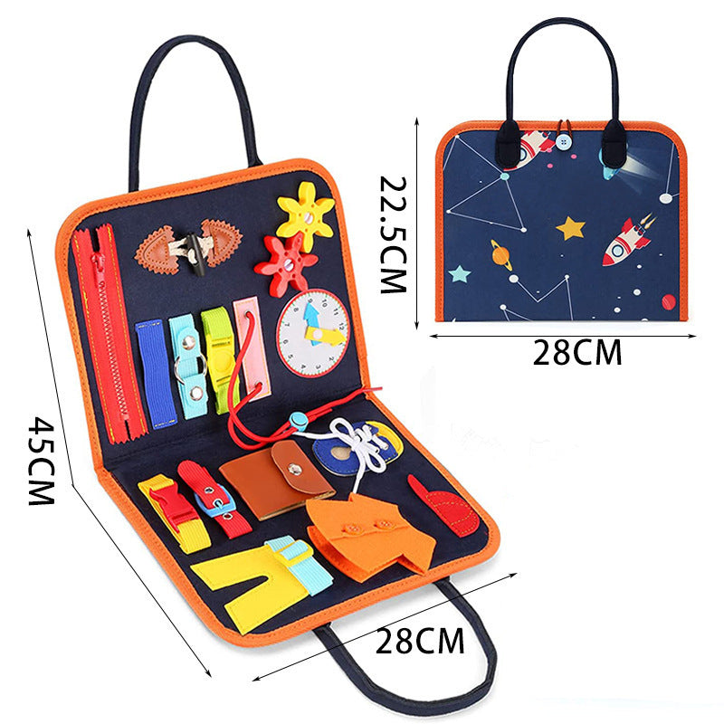 New Busy Book Children's Busy Board Dressing And Buttoning Learning Baby Early Education Preschool Sensory Learning Toy 0ea92