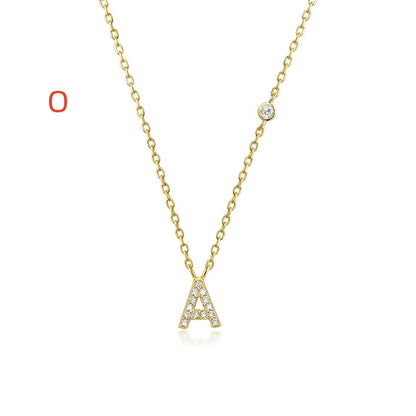Fashion Jewelry Luxury Gold Color A-Z 26 Letters Necklace CZ Pendant For Women Cute Initials Name Necklace Fashion Party Wedd