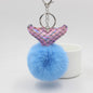 Fish Tail Fur Ball Keychain Creative 0ee39bd9 6943 4115 abf0 9b0d46dd2208