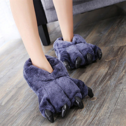 Animal Claw Cotton Slippers Men's And Women's Winter Hand Shaped Brush Fluffy Slippers Dinosaur Cotton 0ef5d1d1 0d74 4b19 9ee