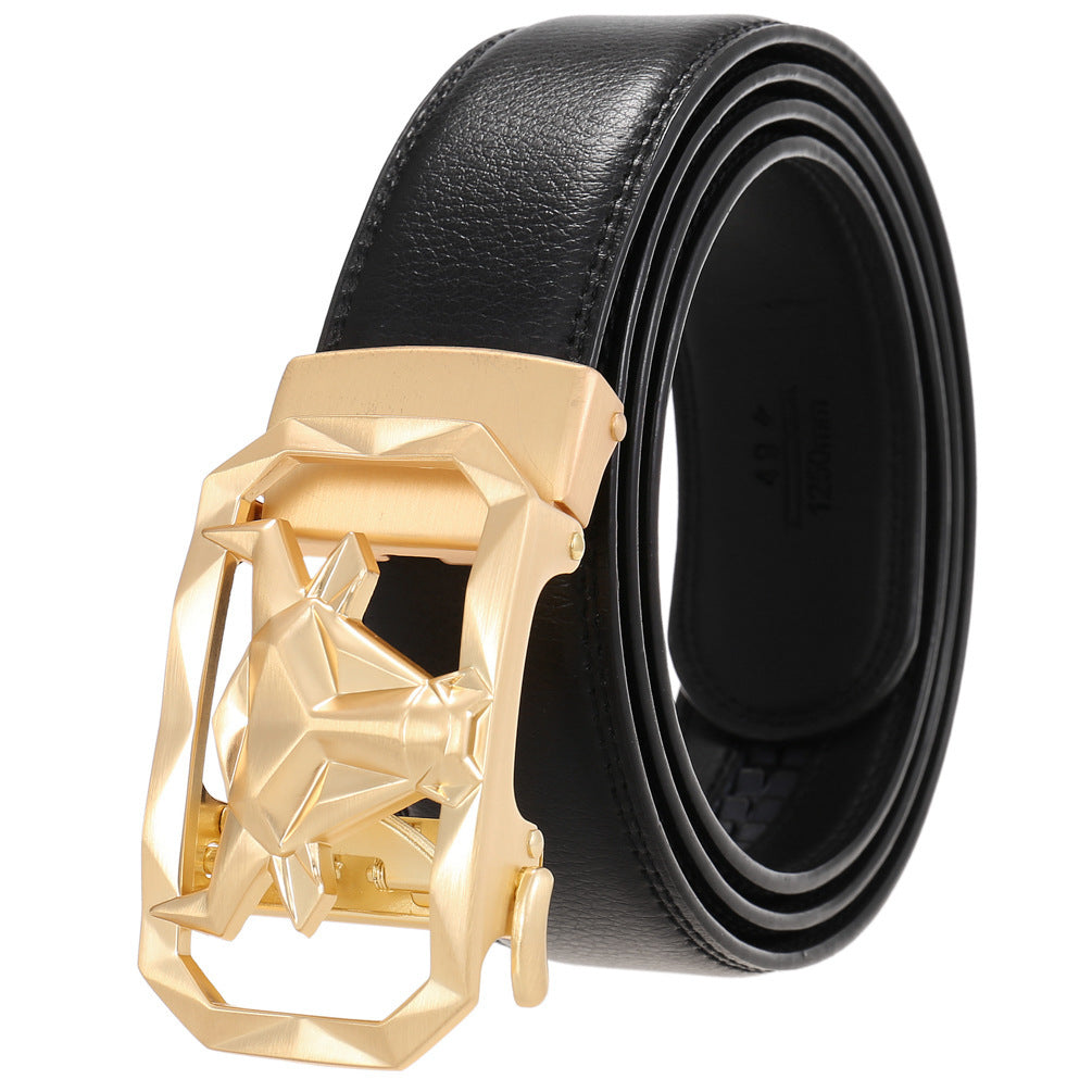 Fashion Men's Leather Belt Alloy Automatic Buckle 0ef7f178 f726 4300 8113 315b203aa6f8