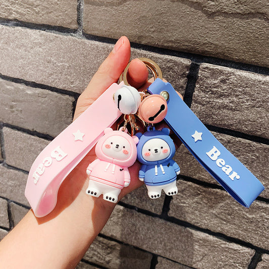 Sweater Small White Bear Pendant Key Chain Cute Accessories Cartoon Doll 0f1d03e9 6b2d 4289 a64f be02aec4c6e2