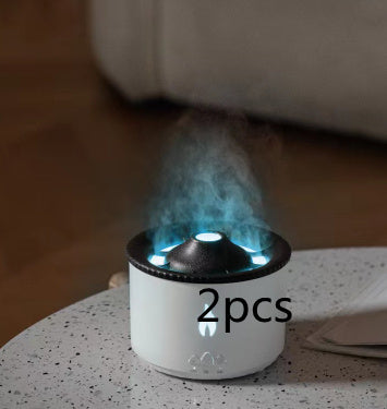 New Creative Ultrasonic Essential Oil Humidifier Volcano Aromatherapy Machine Spray Jellyfish Air Flame Humidifier Diffuser 0
