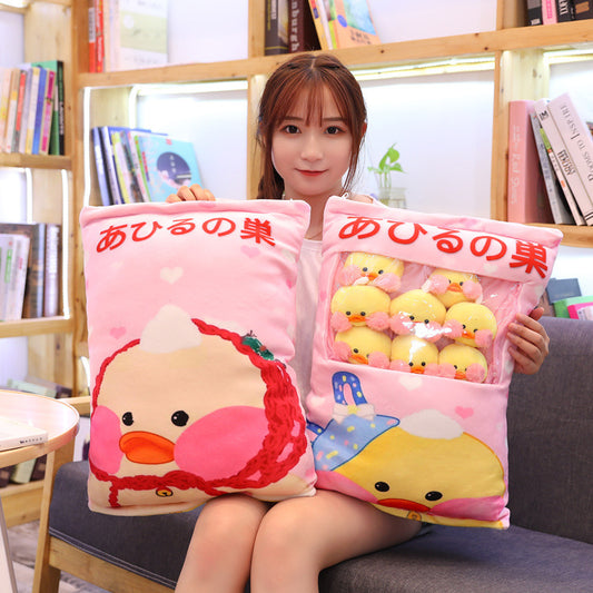 Kawaii 8pcs LaLafanfan Cafe Duck Plush Balls Bag Snack Toy Pillow 0f2f7496 edad 4249 b36f 23f3a0d02850