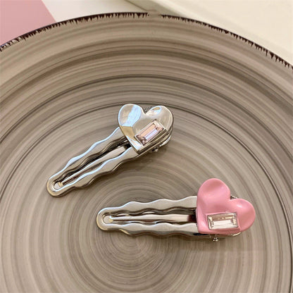 White Love Crystal Duckbill Clip Female Temperament 0f389abe 00ea 4935 a385 0e049f55fdae