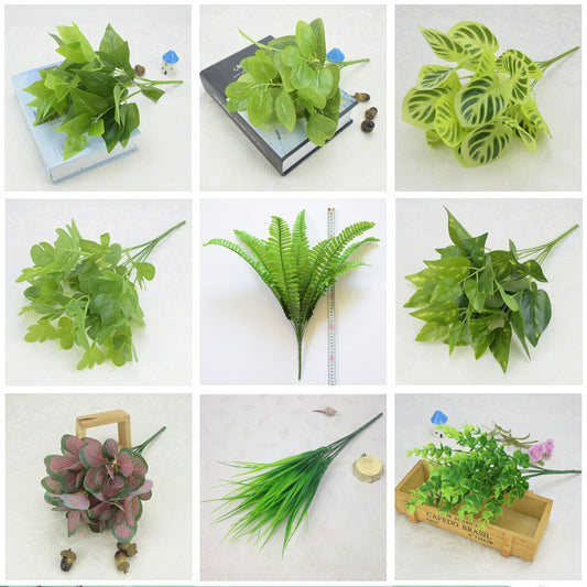 Single Bunch Of Artificial Flowers Artificial Green Plant Simulated Plants Grass Flower Plastic Flowers Fence Planter Partiti