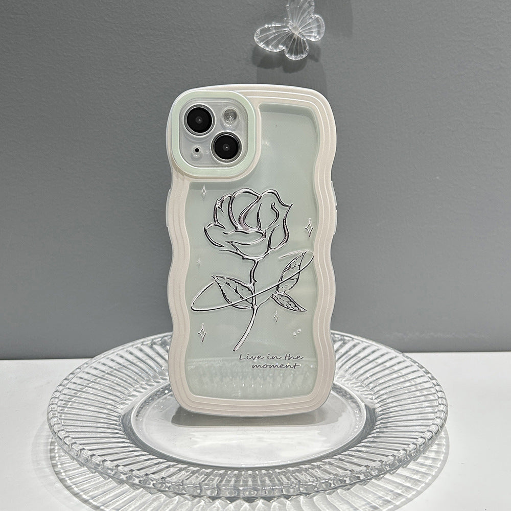 Rose Transparent Phone Case All-inclusive Big Wave Silicone Soft Case 0fda97a5 1a12 4a74 ad55 ce25cb09e17b