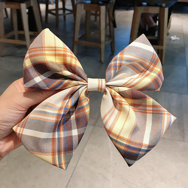 Girl's Plaid Bow Hairpin 0feb2605 3fc4 40c6 974a 59baa0298898