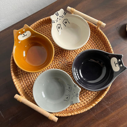 Cartoon Cat Bear Ceramic Plate Household Soy Vinegar Sauce Dipping Seasoning Dish 0ff5d5bd 7614 4fcc 891d de81ba5fd6d8