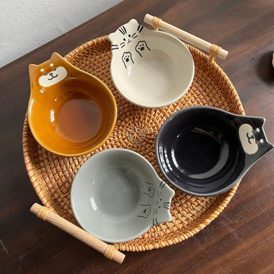 Cartoon Cat Bear Ceramic Plate Household Soy Vinegar Sauce Dipping Seasoning Dish 0ff5d5bd 7614 4fcc 891d de81ba5fd6d8