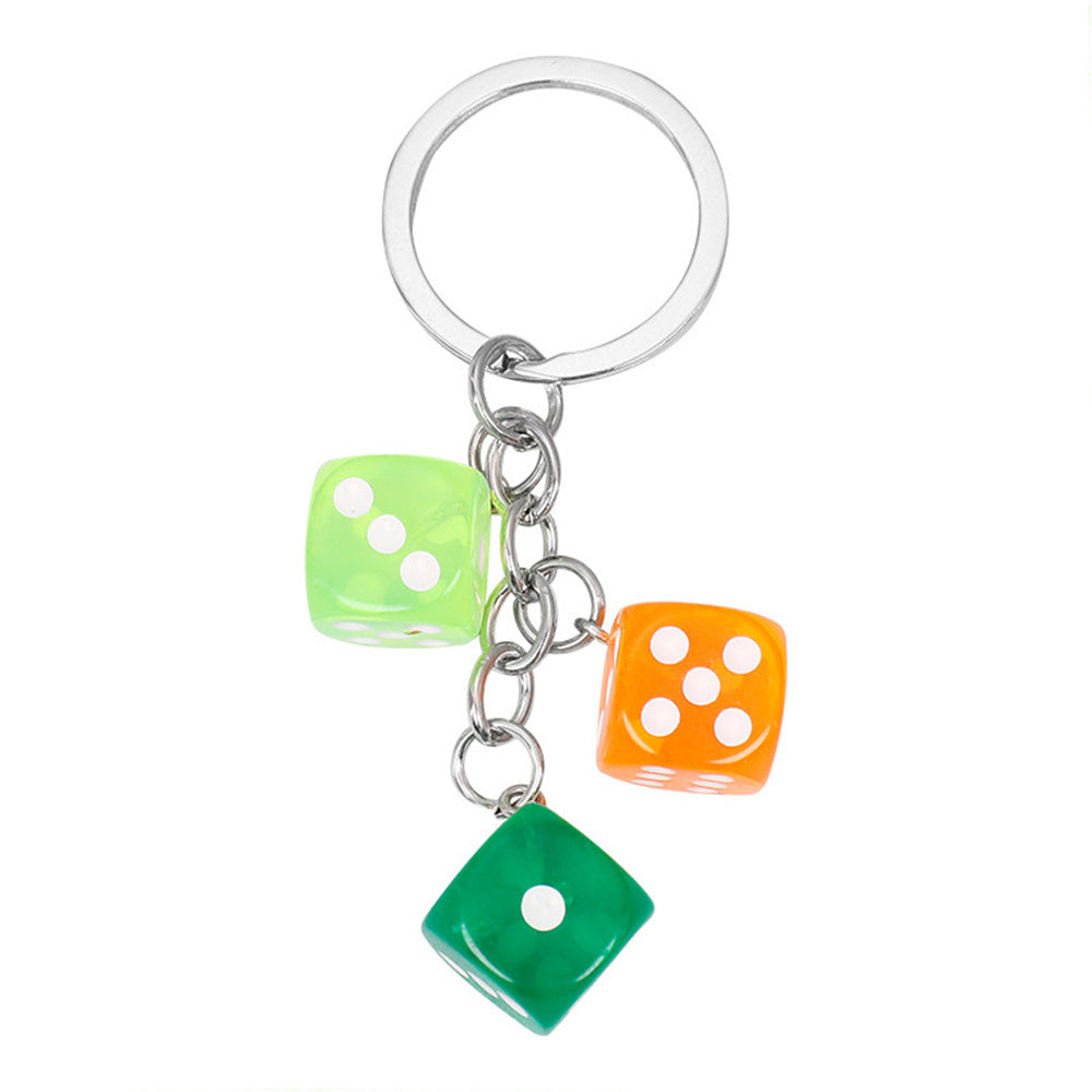 Creative Resin Dice Shape Keychain Pendant Portable Bag Pen Accessories 0ffe3bdc ca4f 4da3 8076 e68d7d384748