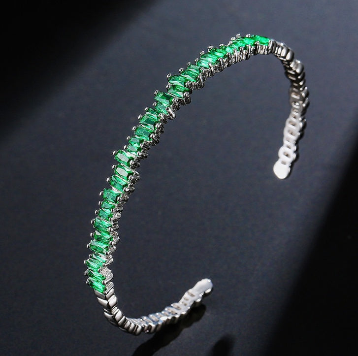 European and American bracelets light luxury micro-inlaid zircon bracelet ladies simple hand jewelry fashion bracelet 1002627
