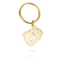Stainless Steel Jewelry Pendant Two-color Foot Keychain Love 1004eb14 4b8d 43c8 b9c1 98c043020fe0