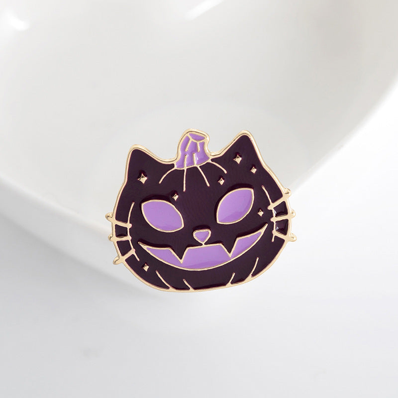 Halloween Purple And White Funny Devil Pumpkin Brooch 10054287 6743 41e6 b7d9 a5acd58bdf18
