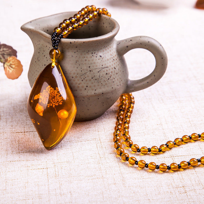 Brazilian amber necklace for men and women 10068648153376