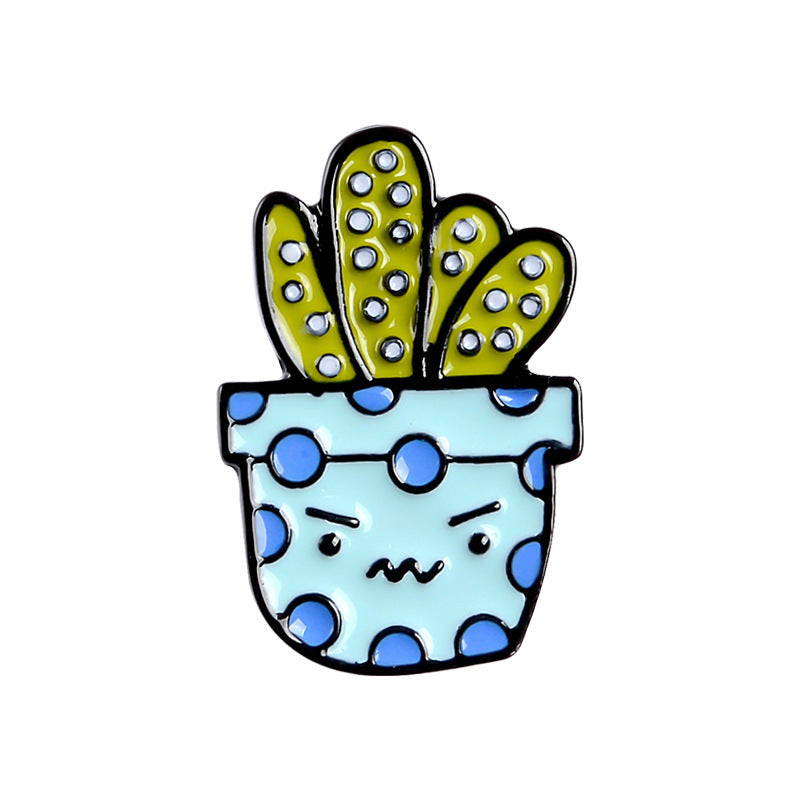 Creative all-match cactus alloy drip brooch 10083094794655