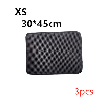 Double Layer Litter Cat Bed Pads Pet Cat Litter Mat Trapping Pets Litter Box Mat Pet Product Bed For Cats House Clean Mat 101