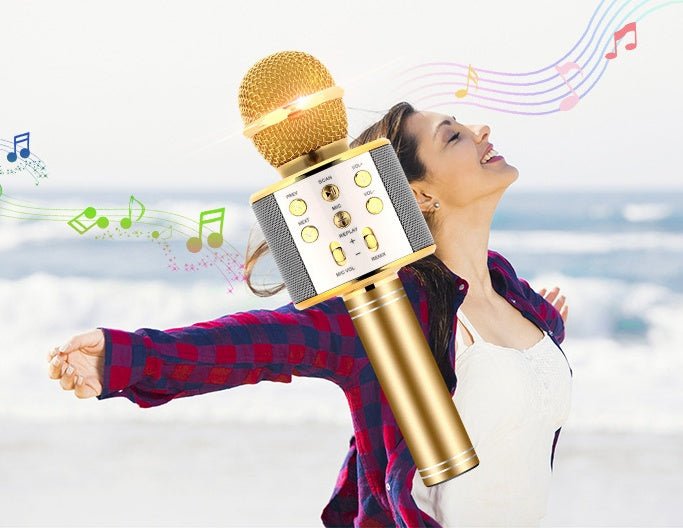 Wireless Microphone Portable Bluetooth Mini Home Ktv For Music Playing Singing Speaker Player 1015123172645
