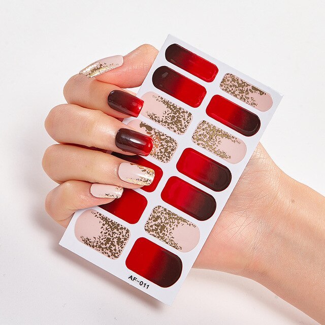 Solid Colors And Creative Nail Art Creative Women Salon Nail Decoration Fashion Nail Polish Nails Sticker Designer Nail Strip