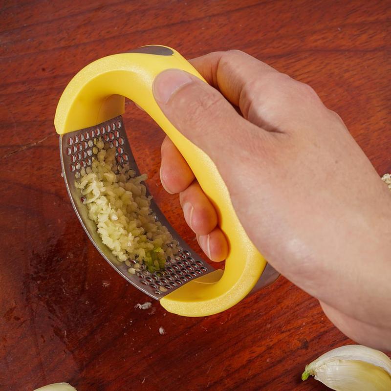Stainless Steel Garlic Masher Garlic Press Household Manual Curve Fruit Vegetable Tools Kitchen Gadgets 1016114423274