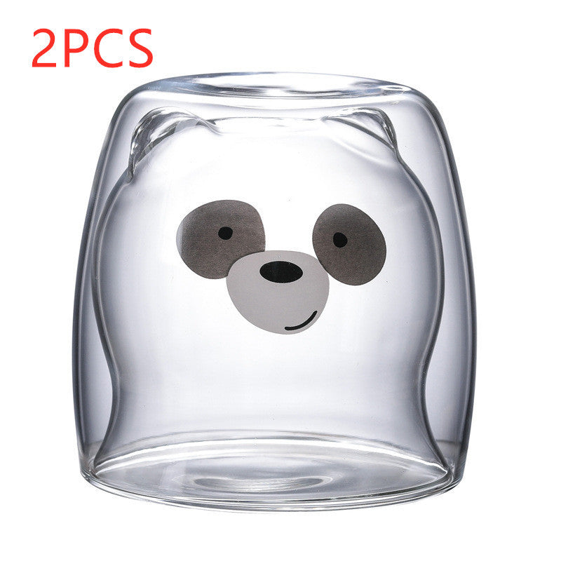 3D Double Layer Lovely Panda Cup Skull Wine Cup - HD Wireless Product #35