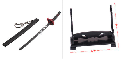 Japanese Wheel Knife With Sheath Sword Weapon Model Metal Keychains 101bf060 c896 4b81 b7b9 b4da6fe3cf40