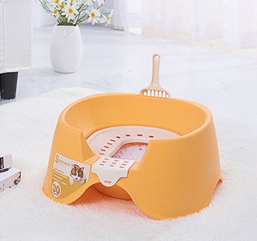 Spillproof Cat Litter Pan Semi-enclosed Oversize  Cat Toilet 1020908877989