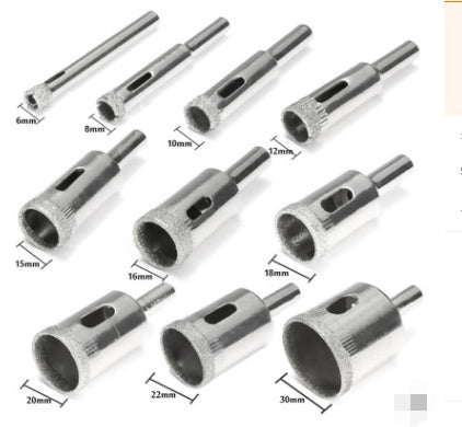 6-50mm Glass Drill Bit Set - HD Wireless Product #1
